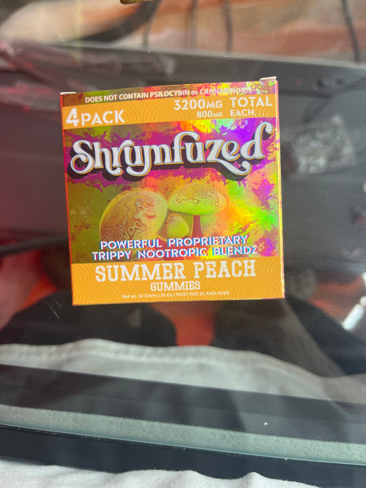 Shrumfuzed 4pack sunner peach shroom gummies