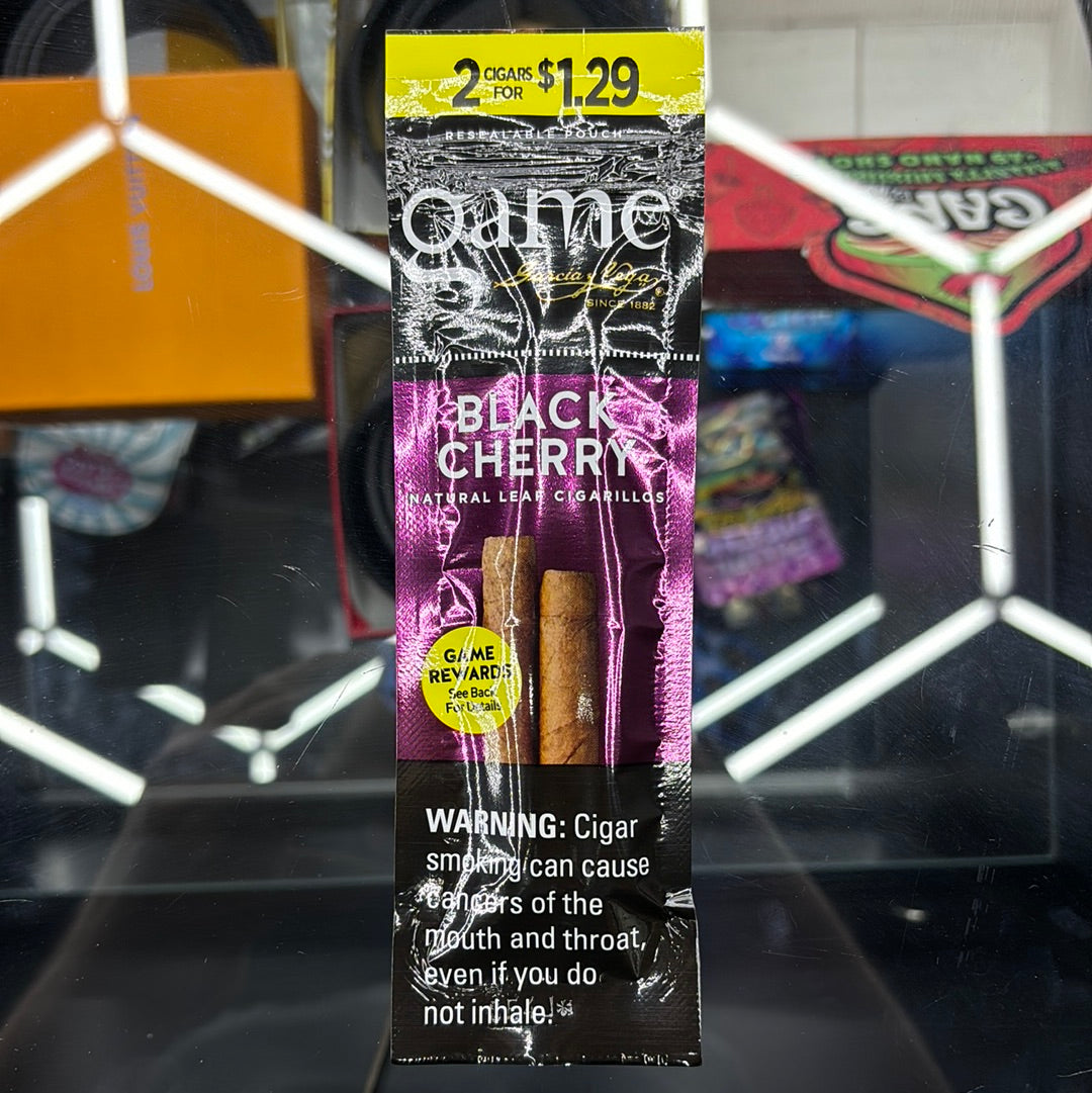 Game black cherry cigarillos