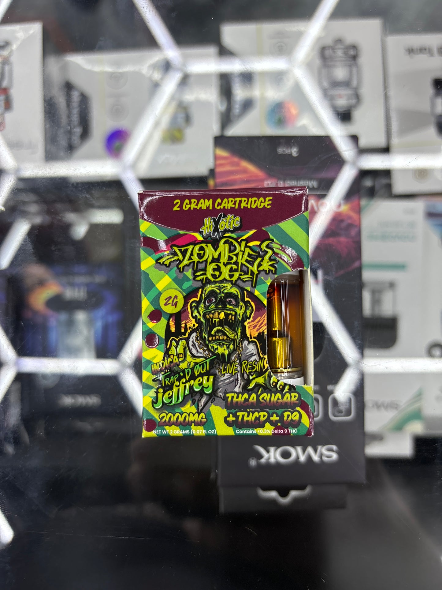 Hixotic zombie og trap’d out Jeffrey indica 2g cart