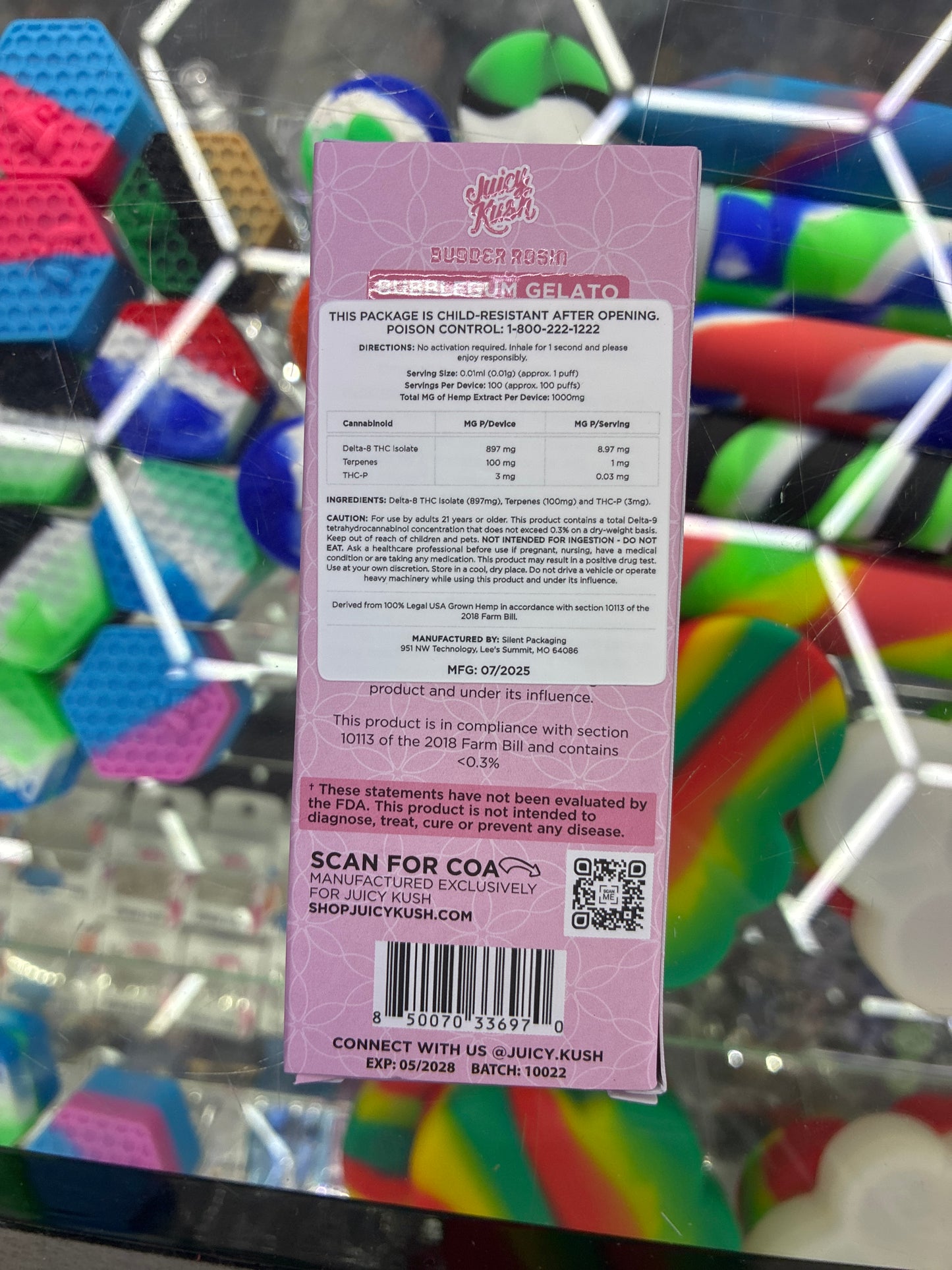 Juicy kush budder rosin 1g vape bubblegum gelato indica