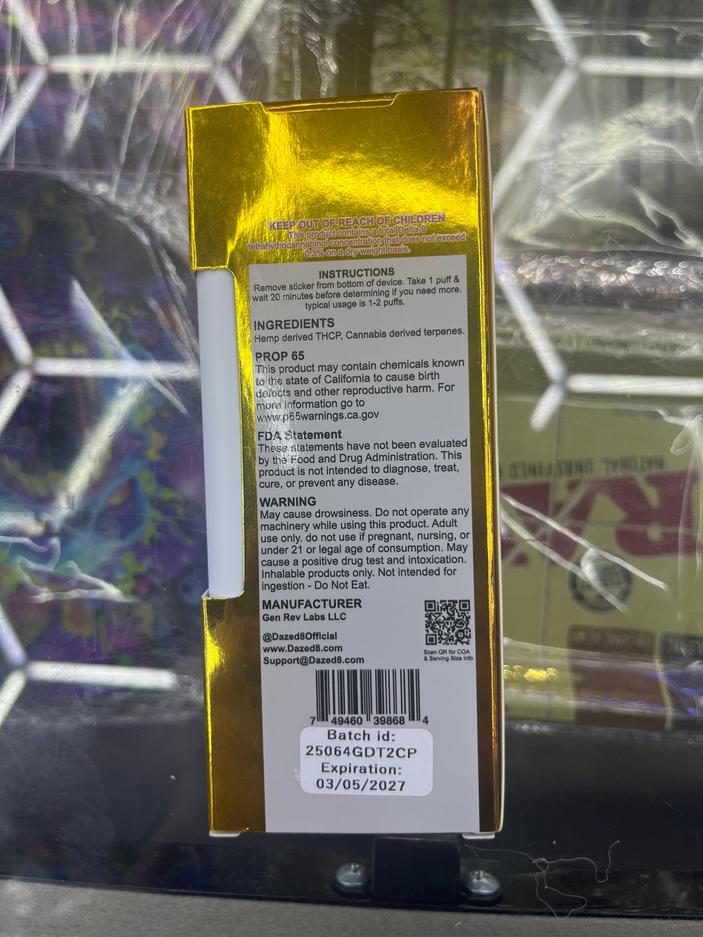 Dazed thcp 2000mg gold dawg sativa