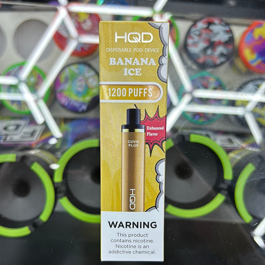 HQD banana ice 1200 puffs curvie plus