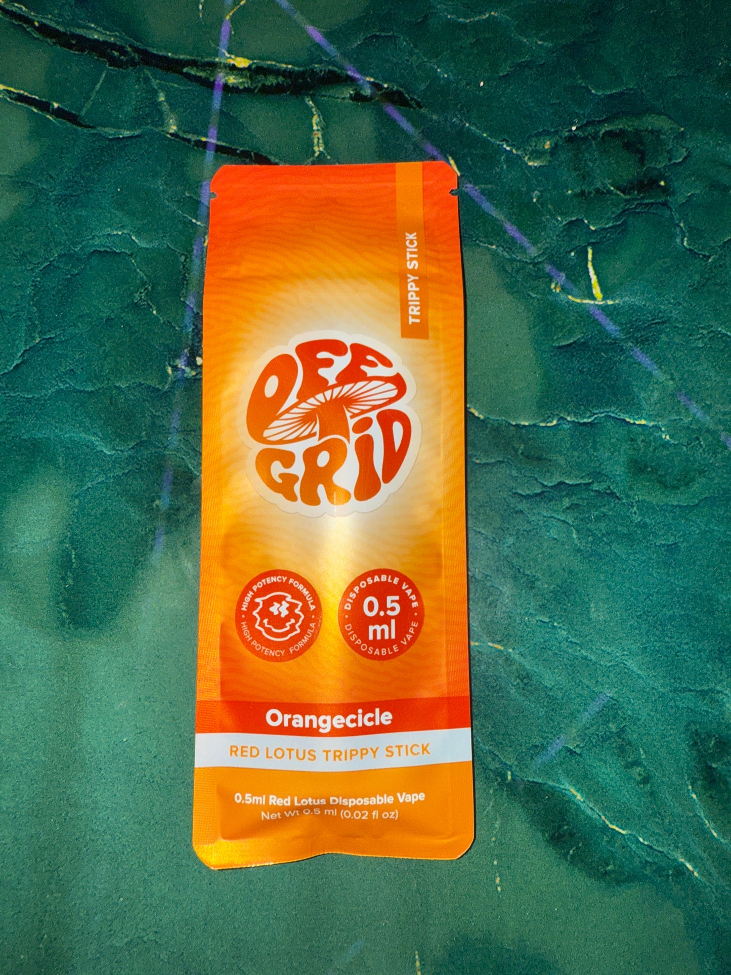 Off Grid Trippy Stick Red Lotus Disposable 0.5 ml Vape Orangecicle
