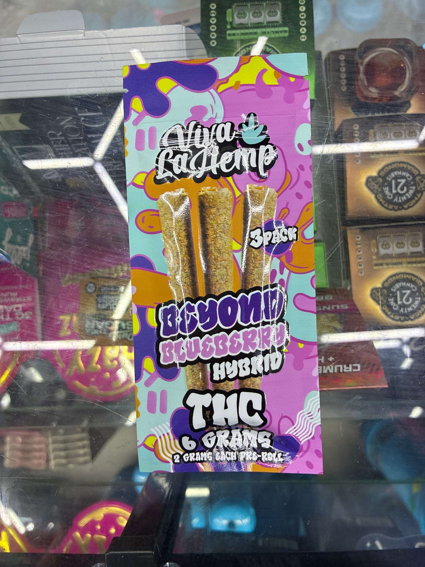 Viva la hemp thca preroll 3ct 6g hybrid beyond blueberry