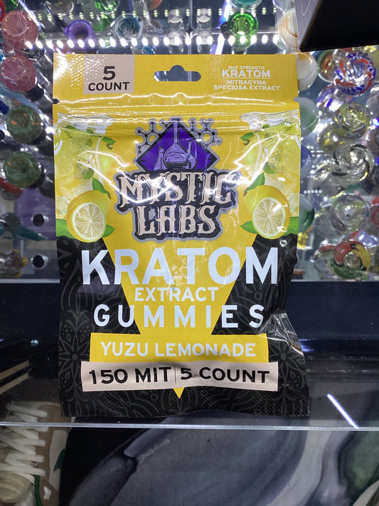 Mystic labs kratom extract gummies yuzu lemonade 150 MIT 5 count