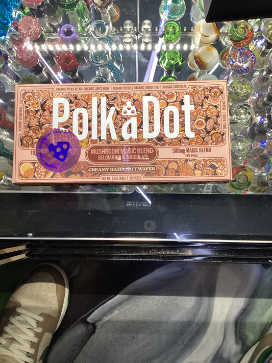 Polk a dot mushroom magic blend chocolate creamy hazelnut wafer 10,000mg 20 ct