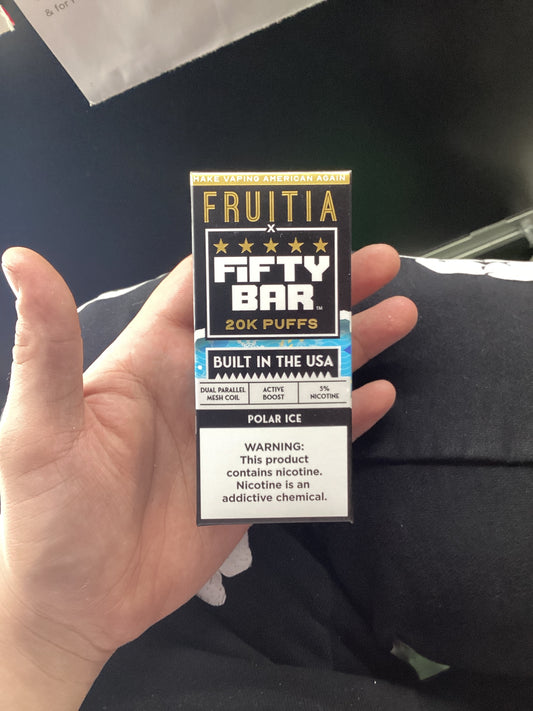 Fifty bar 20K puff polar ice