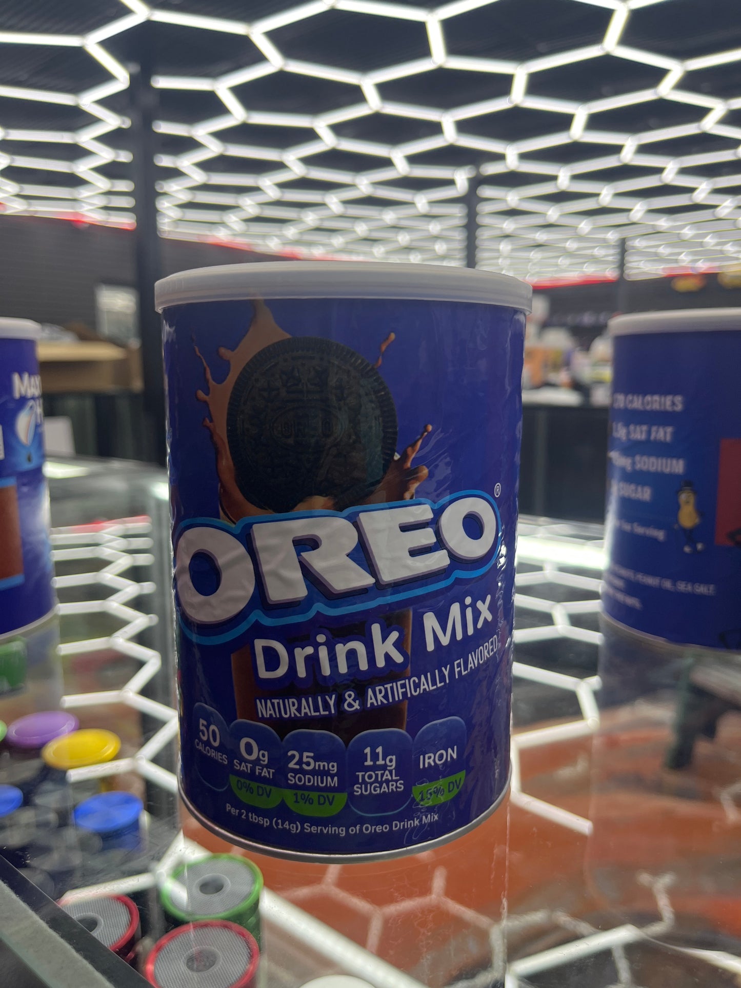 Oreo drink mix stash jar