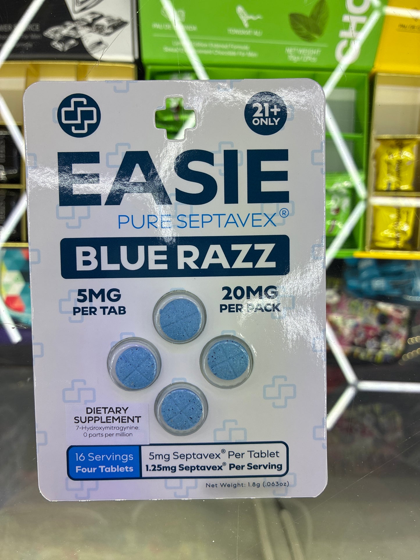 EASIE pure septavex blue razz 5mg x 4ct