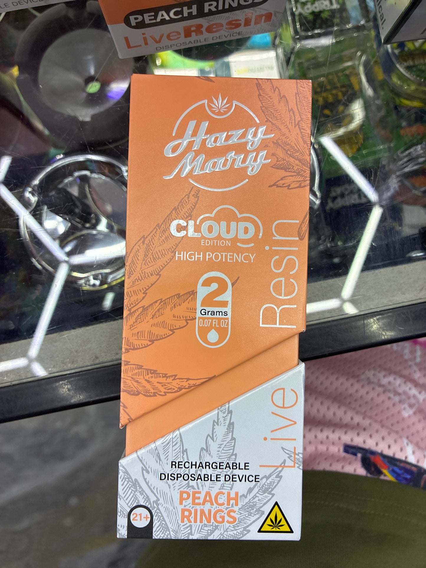 Hazy Mary cloud edition 2g live resin disposable peach rings hybrid