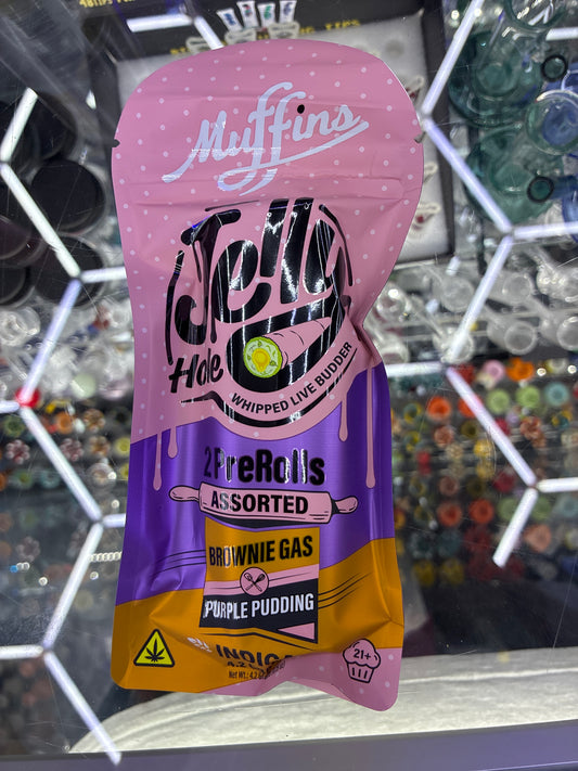 Jelly hole 2 prerolls assorted brownie gas/ purple pudding indica