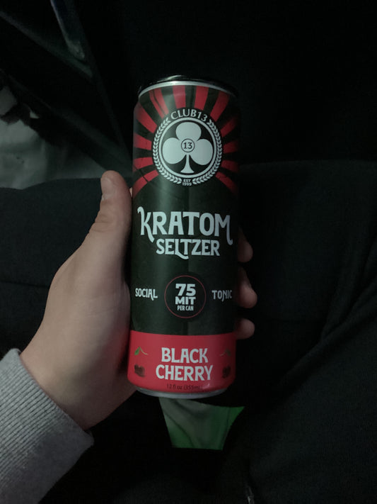 Club 13 kratom seltzer 75mit black cherry
