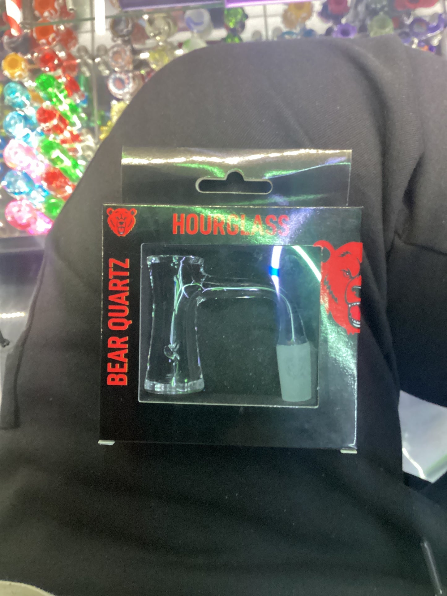 Bear quartz hourglass banger