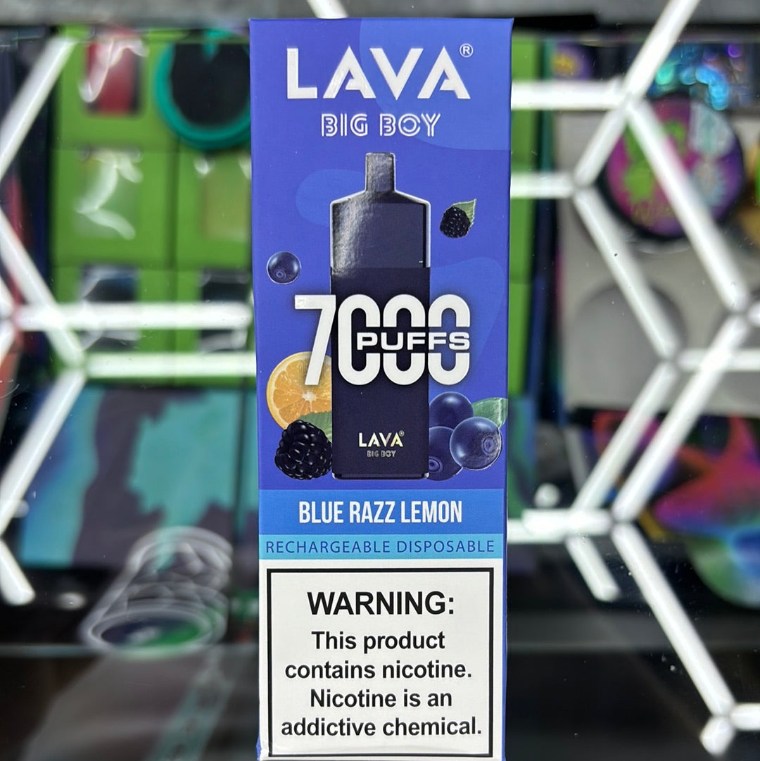 Lava 7000 puffs blue razz lemon