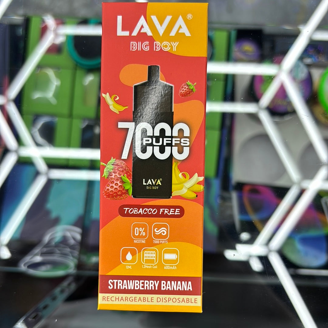 Lava tobacco free 7000 puffs strawberry banana