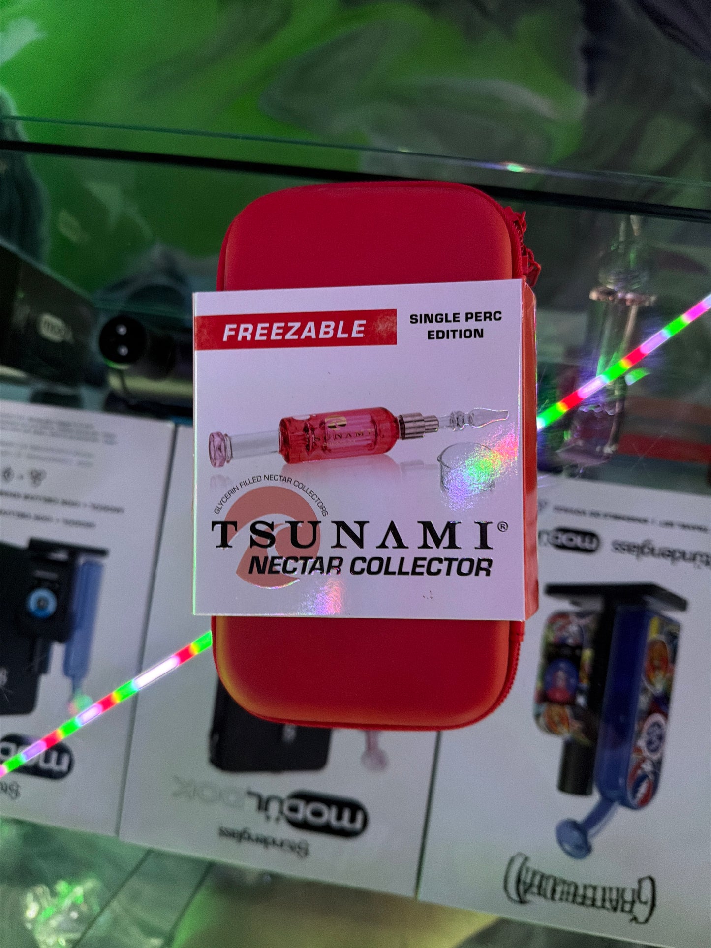 Tsunami freezeable nectar collector single perc edition red
