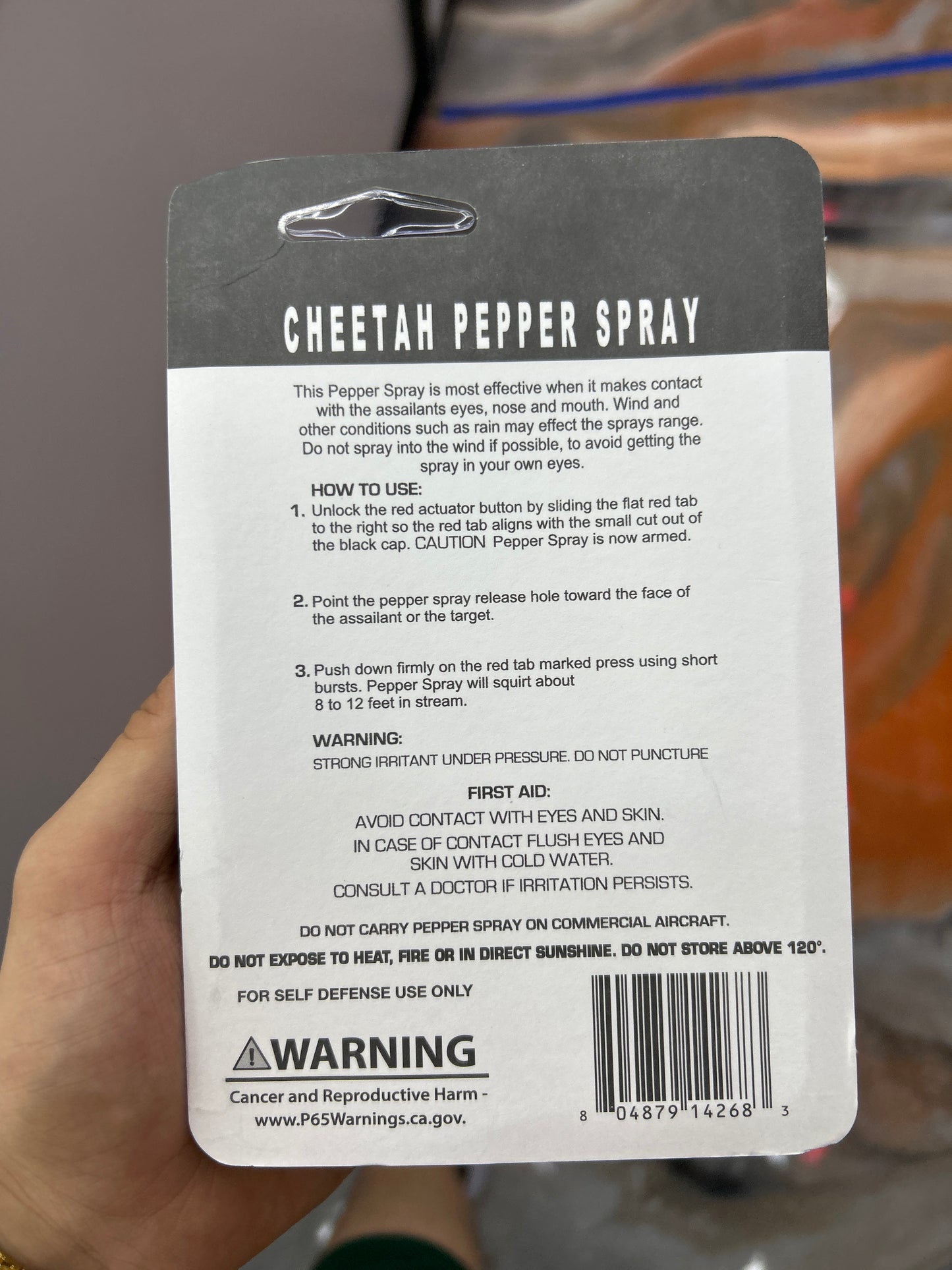 Cheetah Pepper spray defense spray cheeta print
