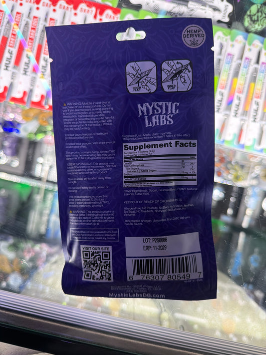 Mystic labs d9/thc gummies 120mg mixed berry blitz