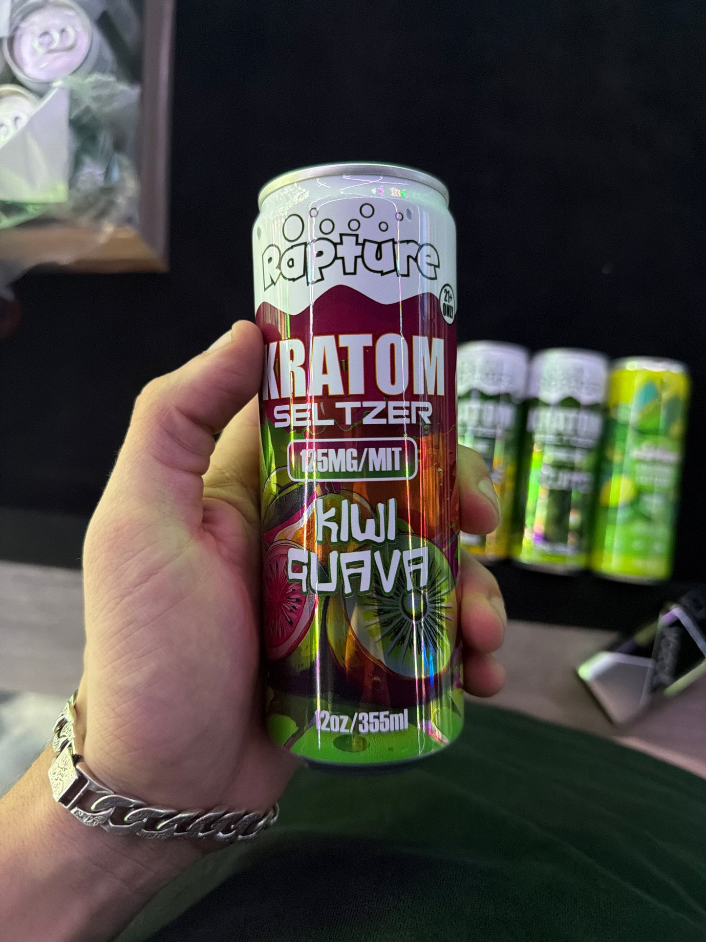 Rapture Kratom Seltzer 125mit kiwi guava