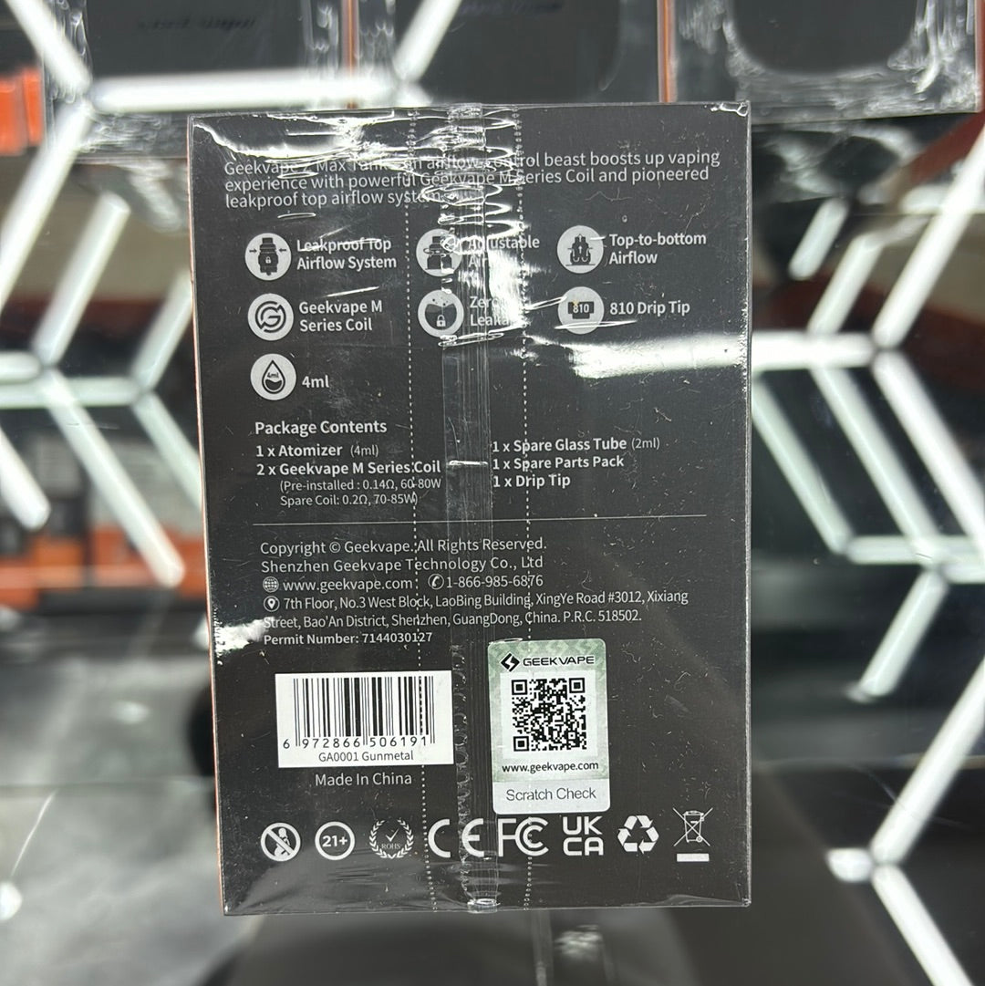 Geek Vape Z max tank 4ML gunmetal