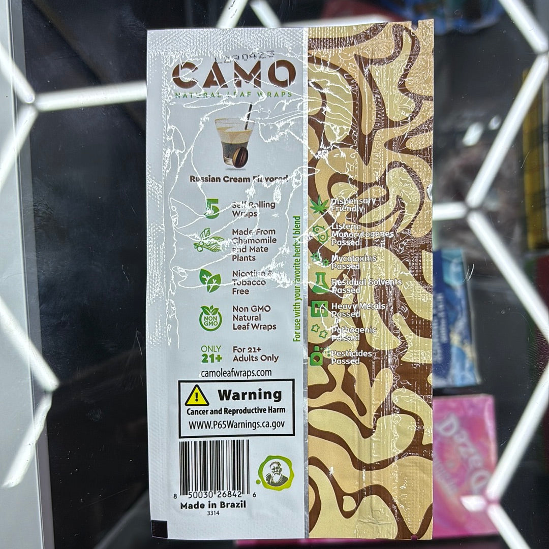 Camo Russian cream 5 rolling wraps