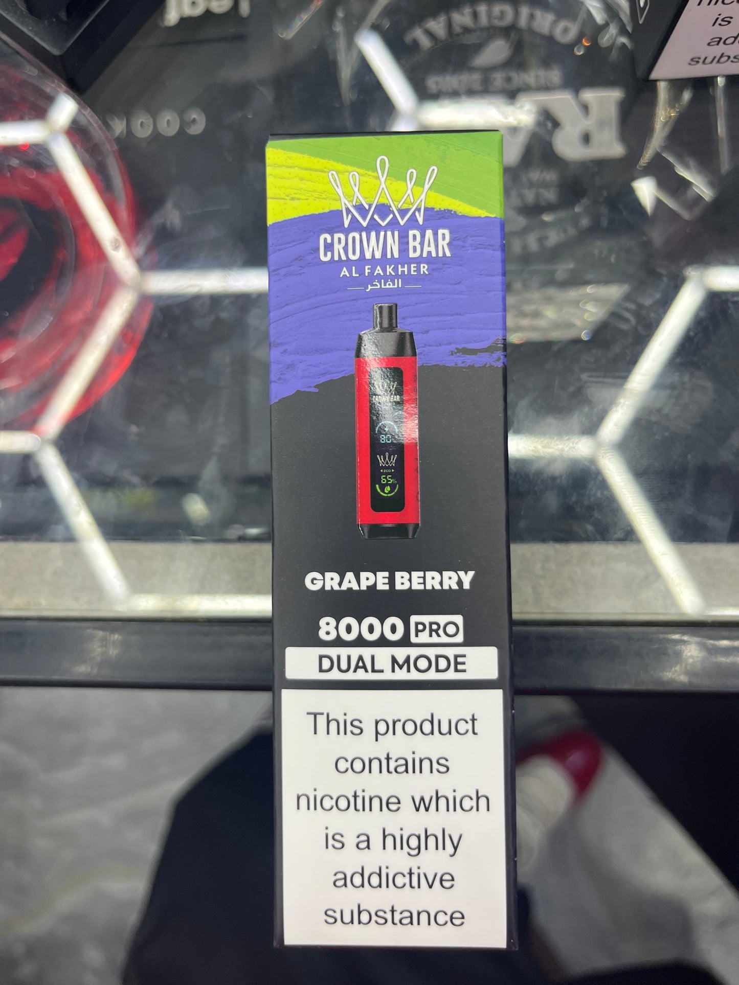 Al fakher crown bar grape berry edition 8kpuffs