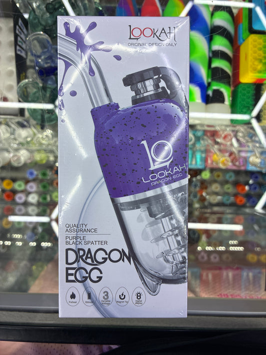 Lookah dragon egg, purple  black splatter