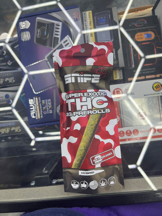 Snipe 2g thcp super exotic preroll soul assassin hybrid