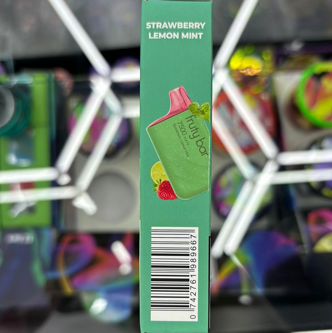 Fruty bar, 7500 puffs strawberry, lemon, mint