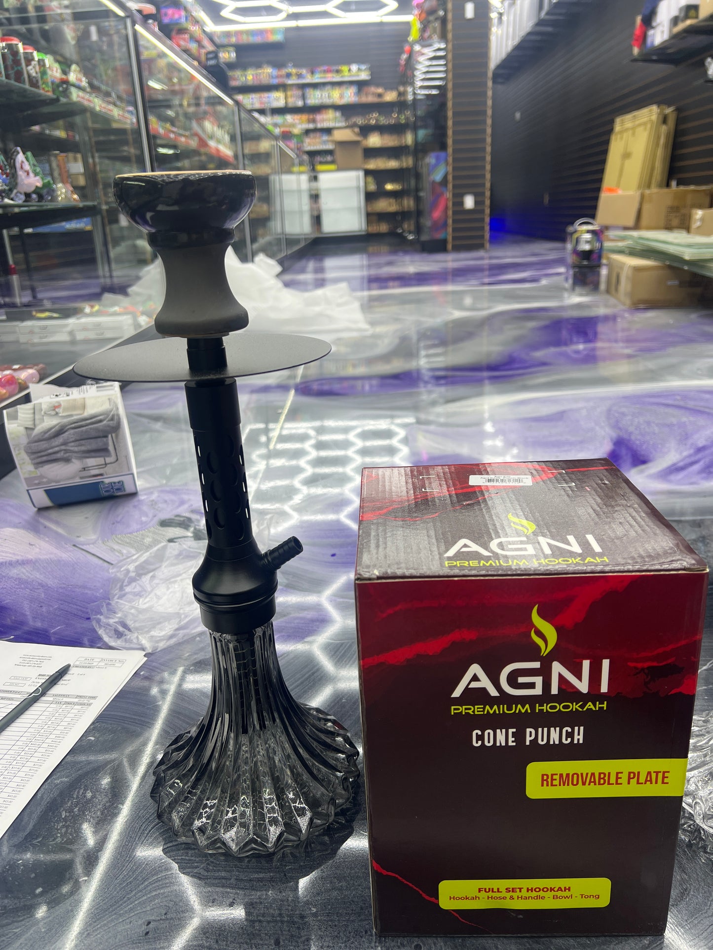 Agni hookah cone punch black