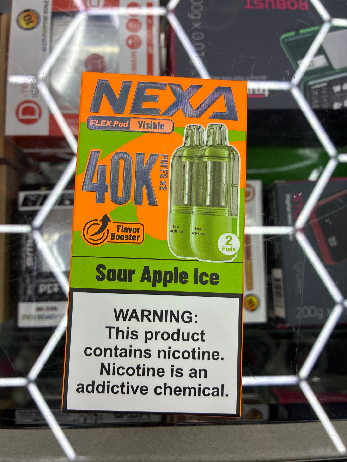 NEXA Flex pod 40k puffs x2 sour apple ice