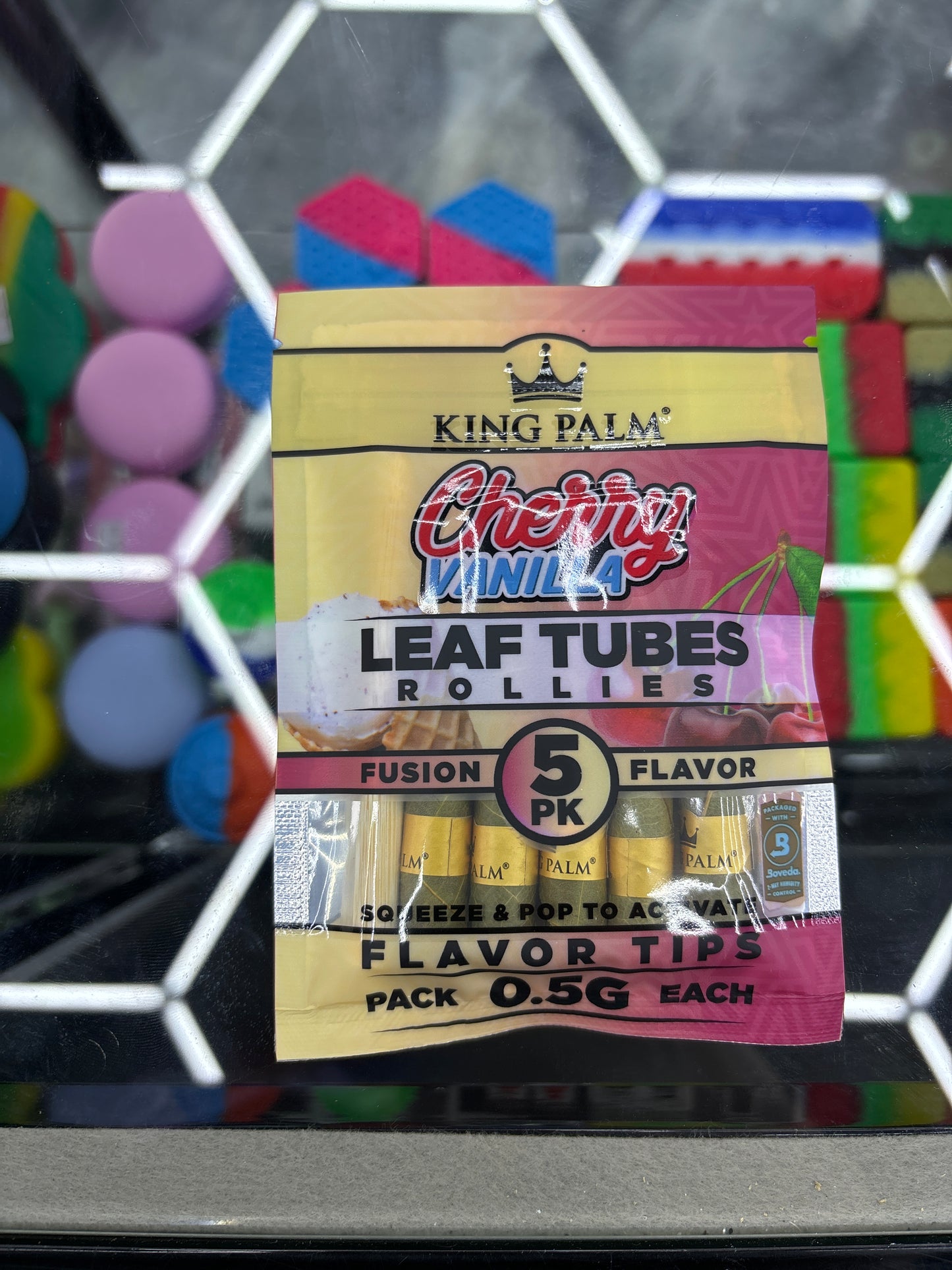King palm leaf tubes rollies cherry vanilla 0.5 G each 5 pk