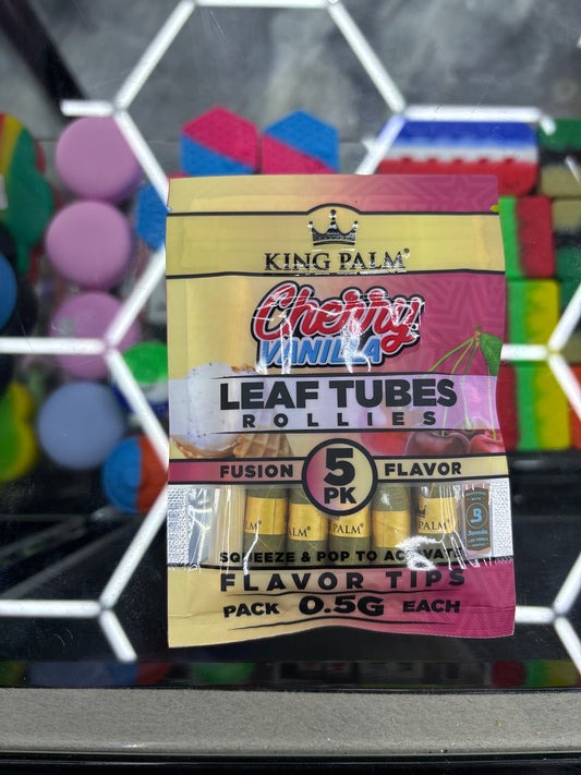 King palm leaf tubes rollies cherry vanilla 0.5 G each 5 pk