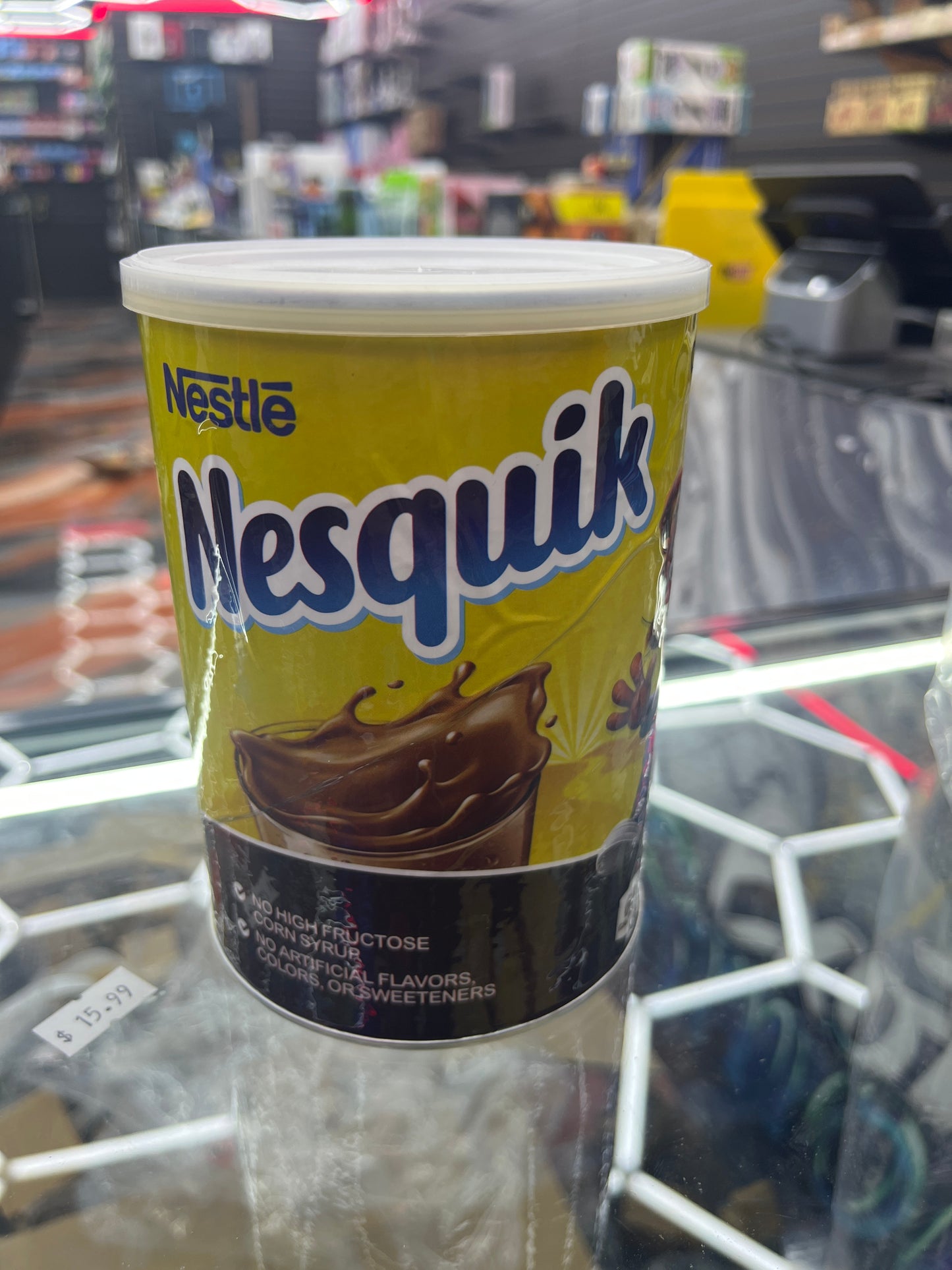 Nesquik stash jar