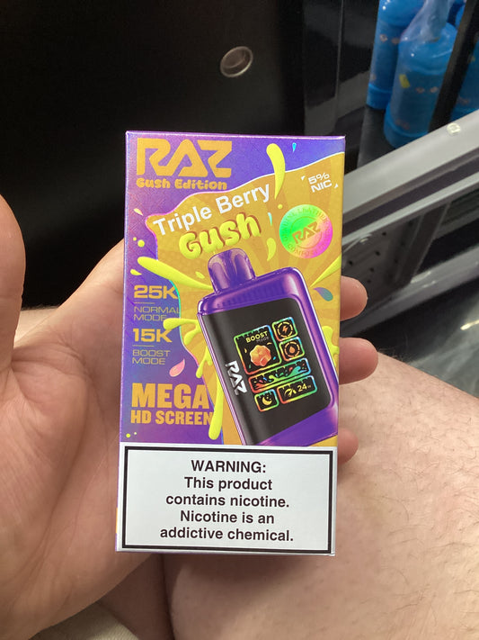 Raz dc25000 ltx 25k puffs tripple berry gush