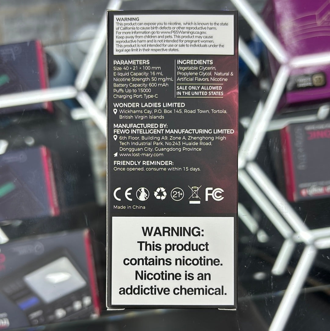 Lost Mary dr.cherry 15,000 puffs