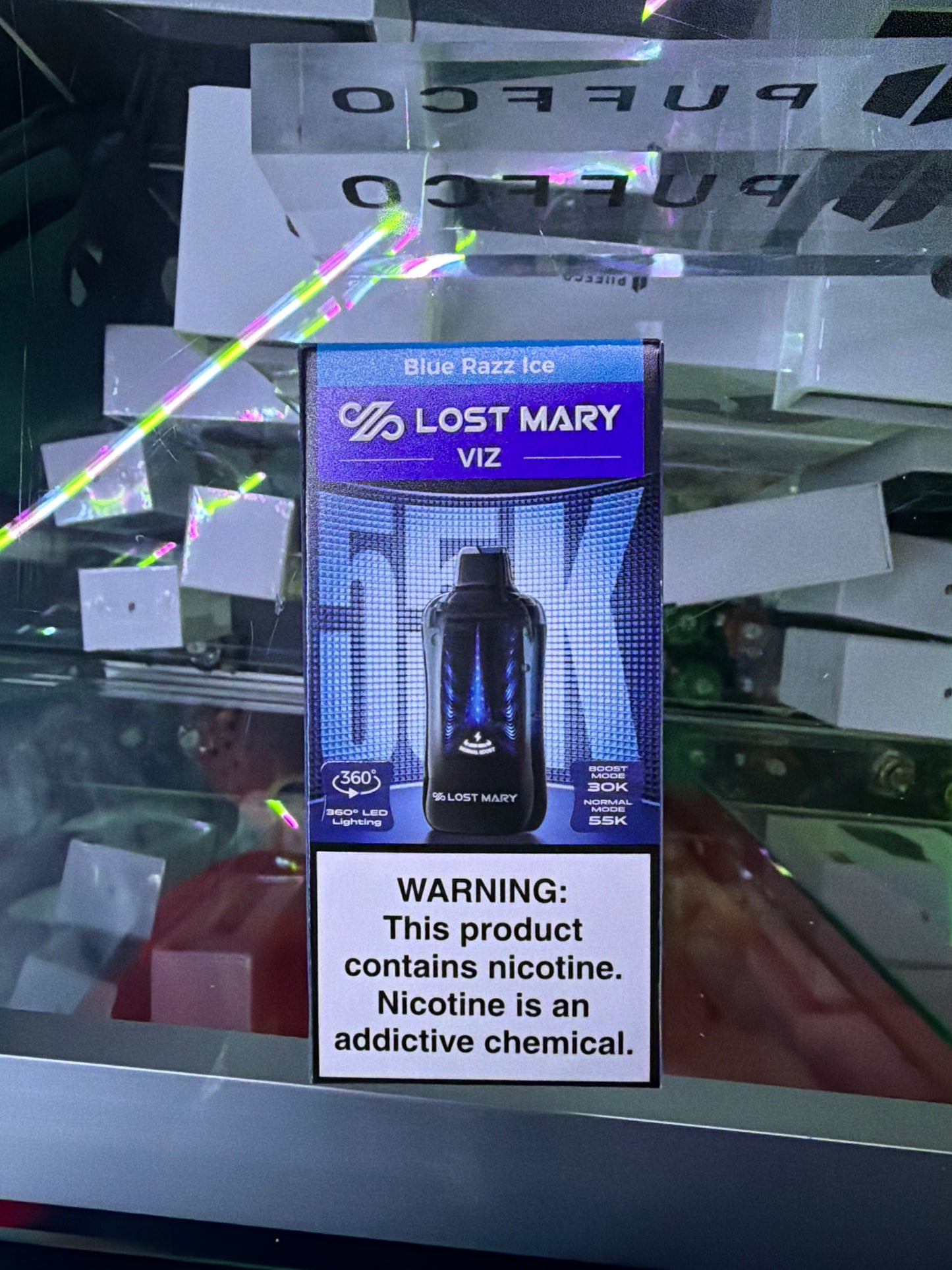 Lost mary Viz 55k hits blue raz ice