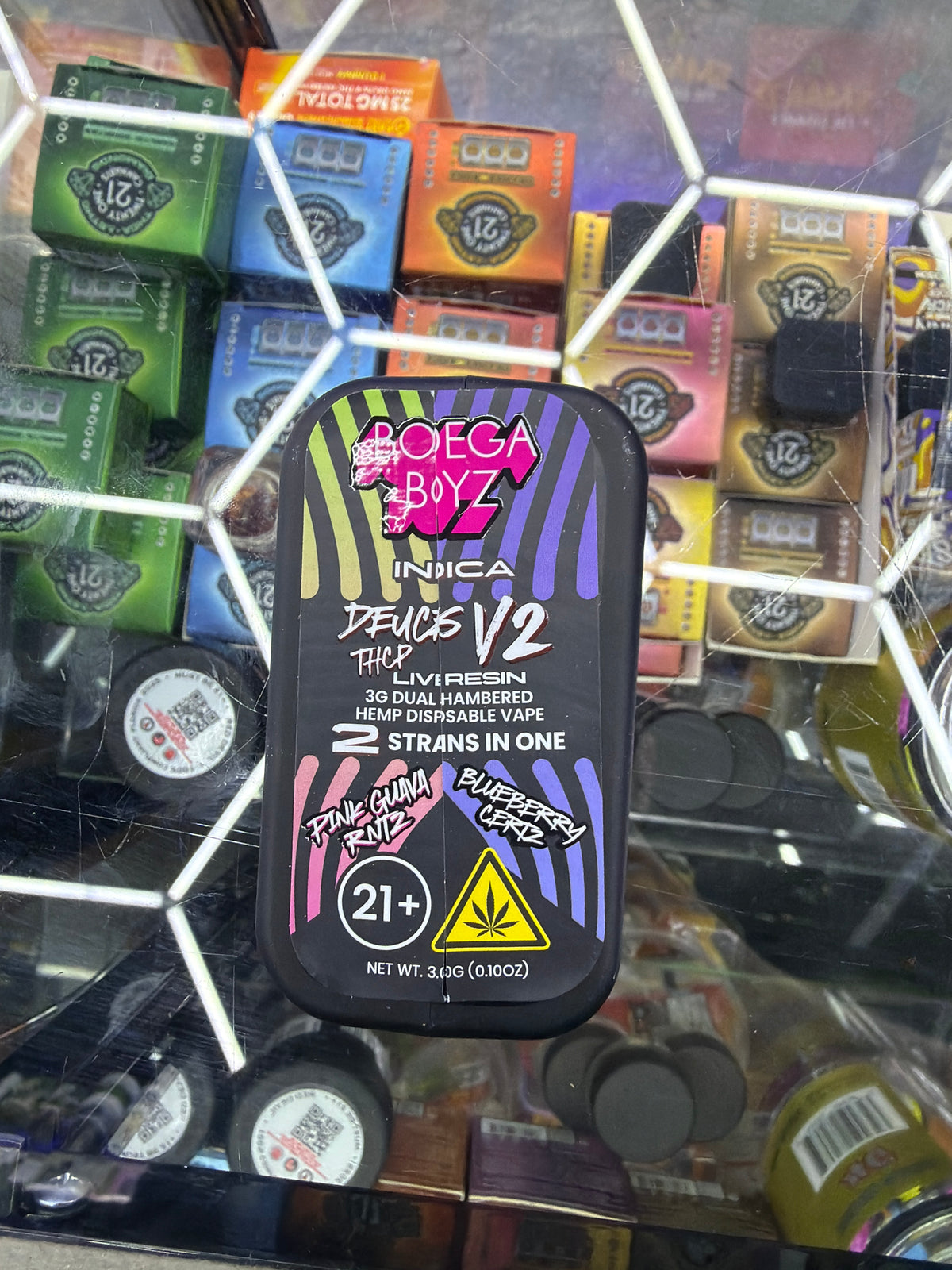 Bodega Boy Thcp 3g disposable vape Dueces V2 Indica Pink Guava Runtz/ Blueberry Certs
