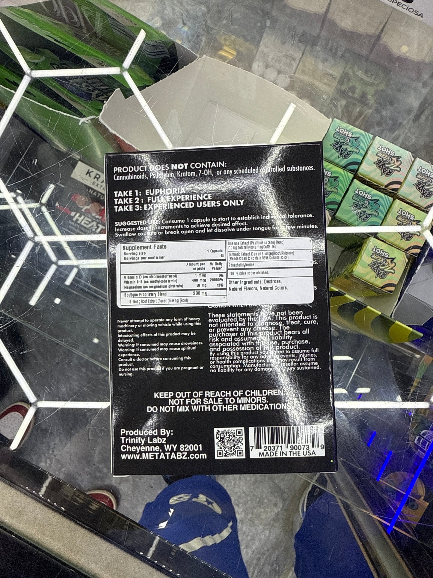 Meta 1500mg six capsules European euphoria spearmint