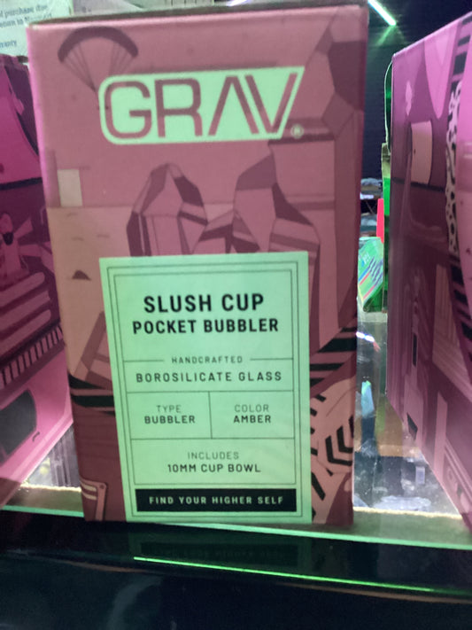 Grav slush cup pocket bubbler amber