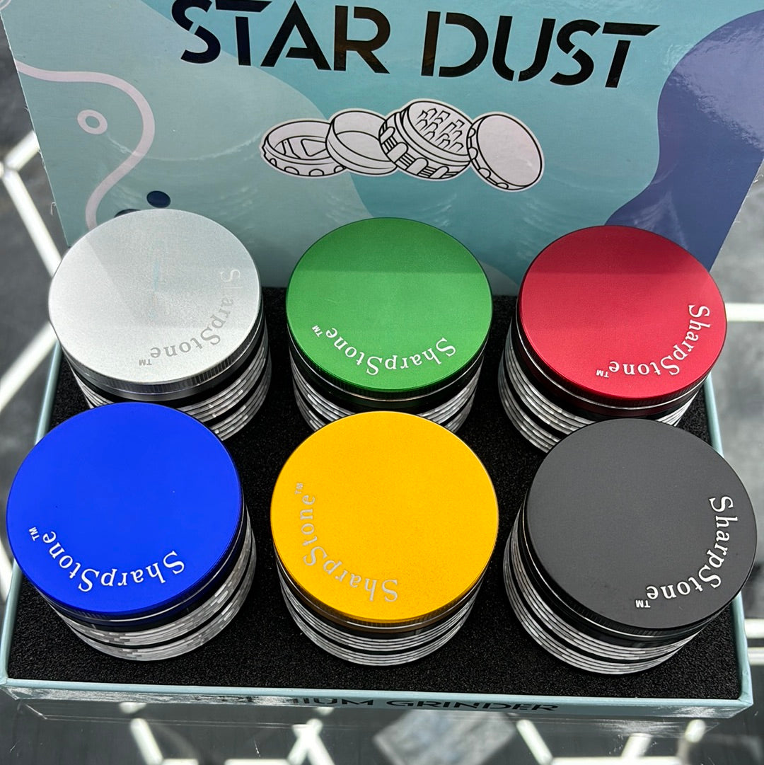 Star dust premium grinder, large engraved design