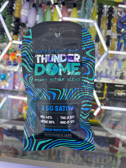 Thunder Dome Thc-p hhc-p blend 3.5g disposable Great White Shark sativa