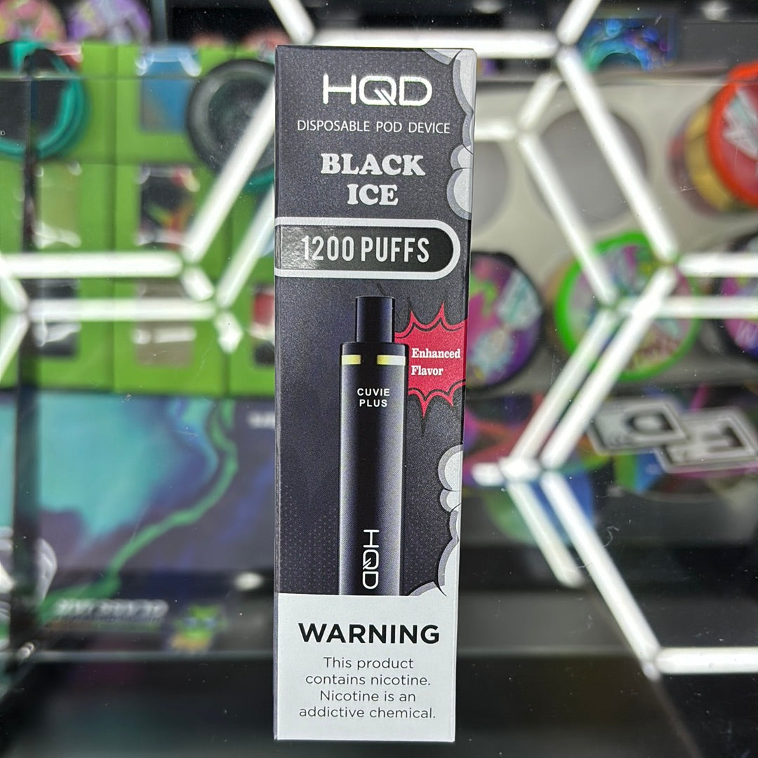 HQD black ice 1200 puffs curvie plus