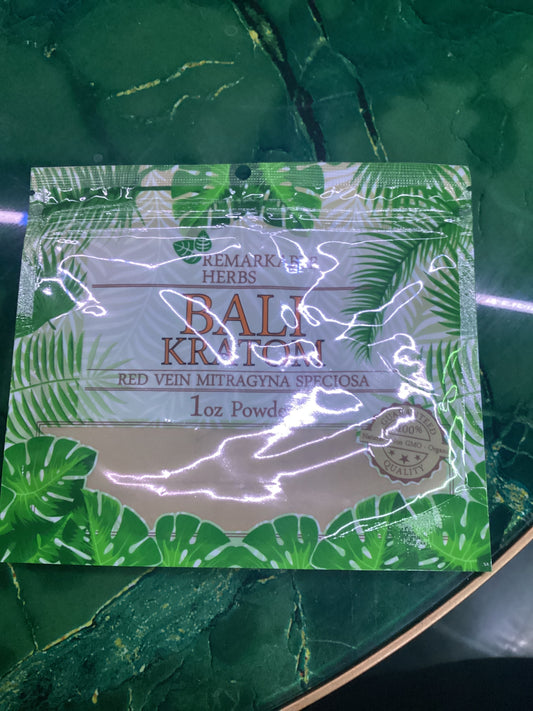Remarkable herbs, bali Kratom , red vein mitragyna speciosa 1oz powder
