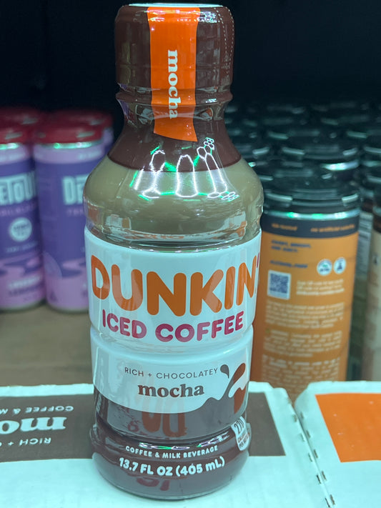 Dunkin iced coffee mocha 13.7oz