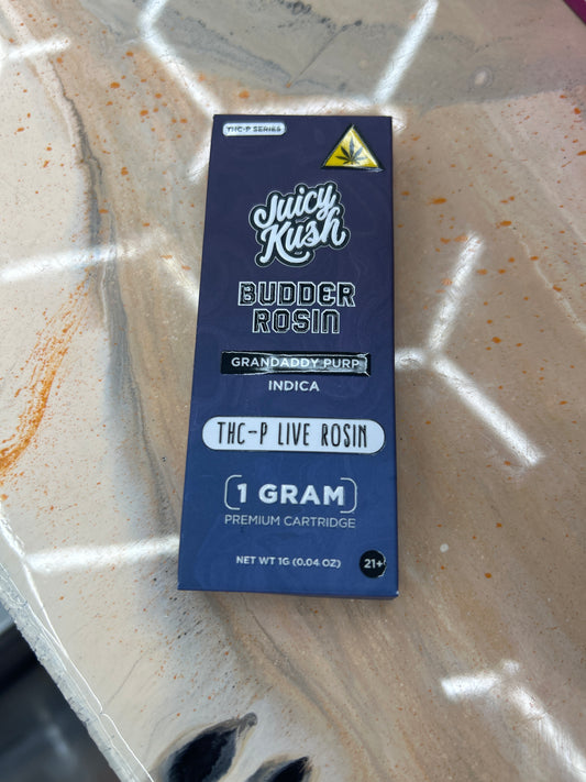 Juicy kush budder rosin 1g vape granddaddy purp indica