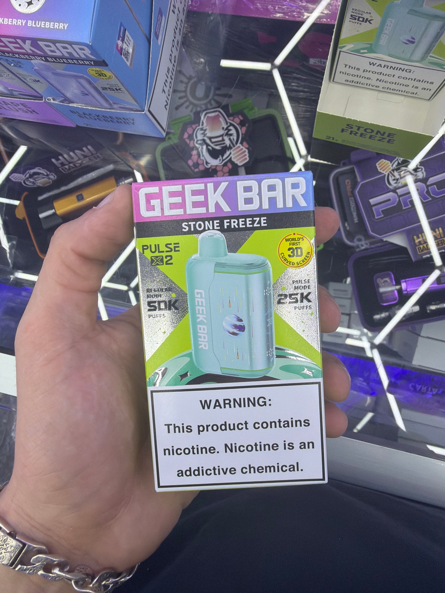 Geekbar Pulse x2 25k hits Stone Freeze