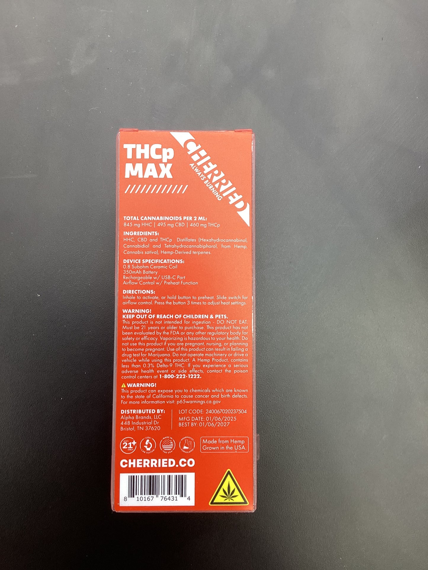 Cherried thcp 2g dispo marshmallow Og hybrid