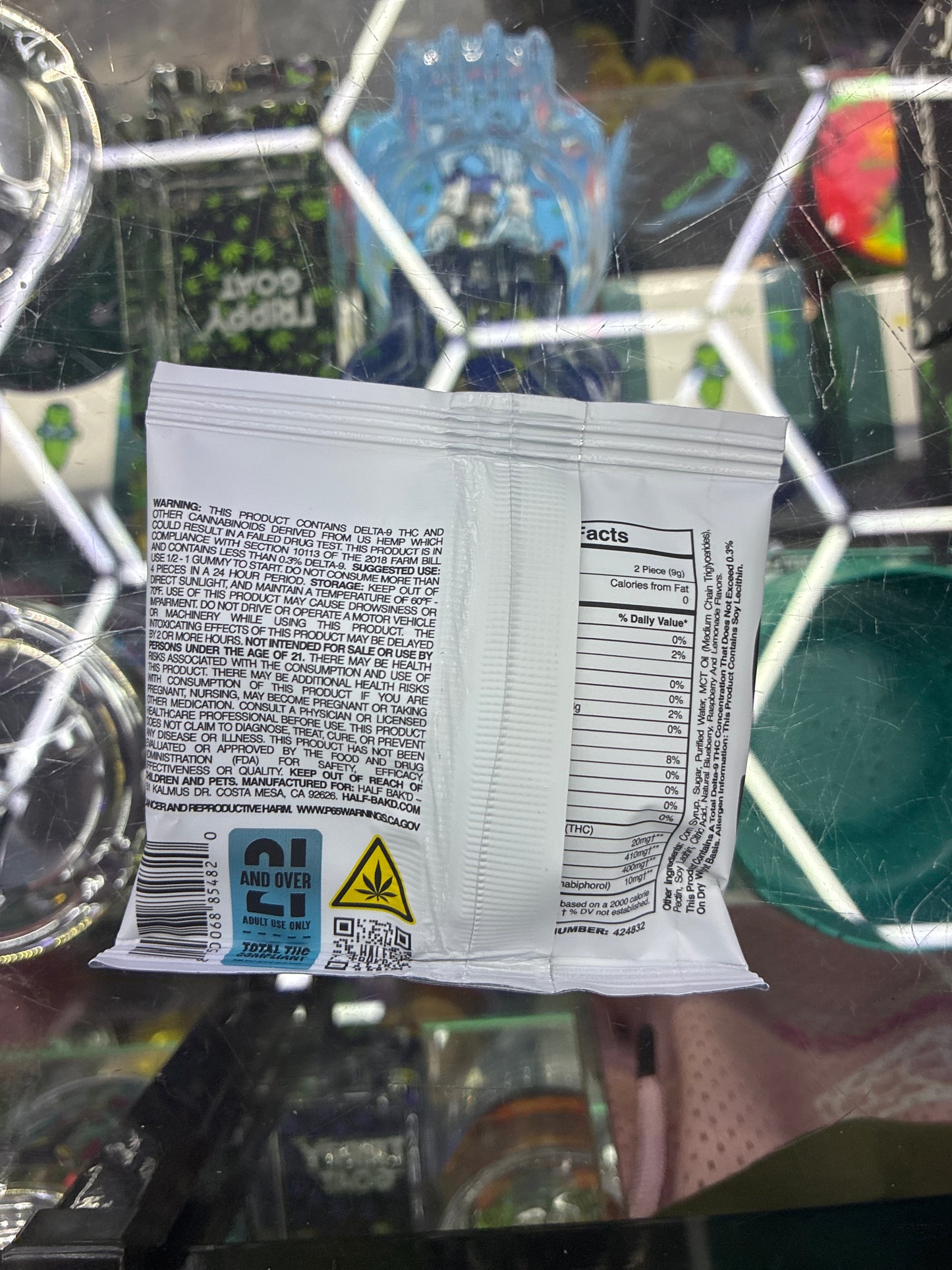 Half bakd sumo sour’d, blue razz 420mg