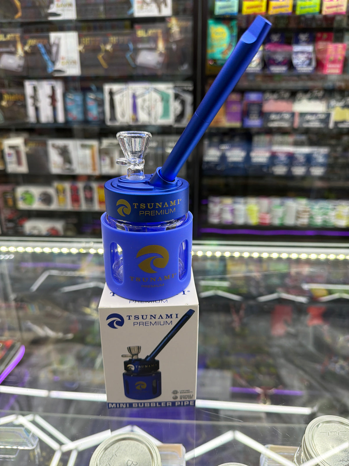Tsunami Premium Mini Bubbler Pipe Blue